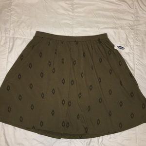 Army green Skater skirt